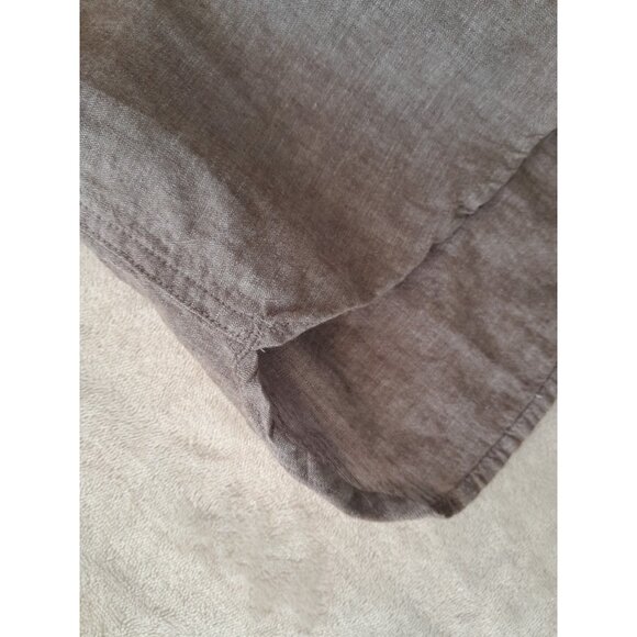 Reel Legends Womens Minimalist Linen Blend Casual Button Down Sz Large Shirt - Picture 4 of 9